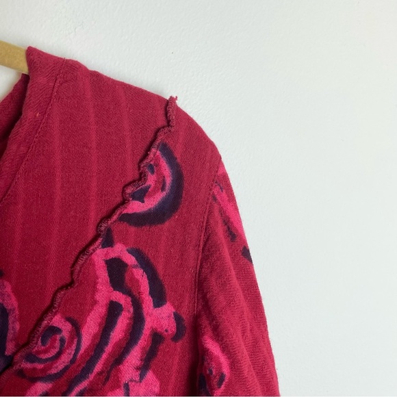 Soft Surroundings Asymmetrical Red Floral Print Tunic Top Size M - Picture 7 of 11
